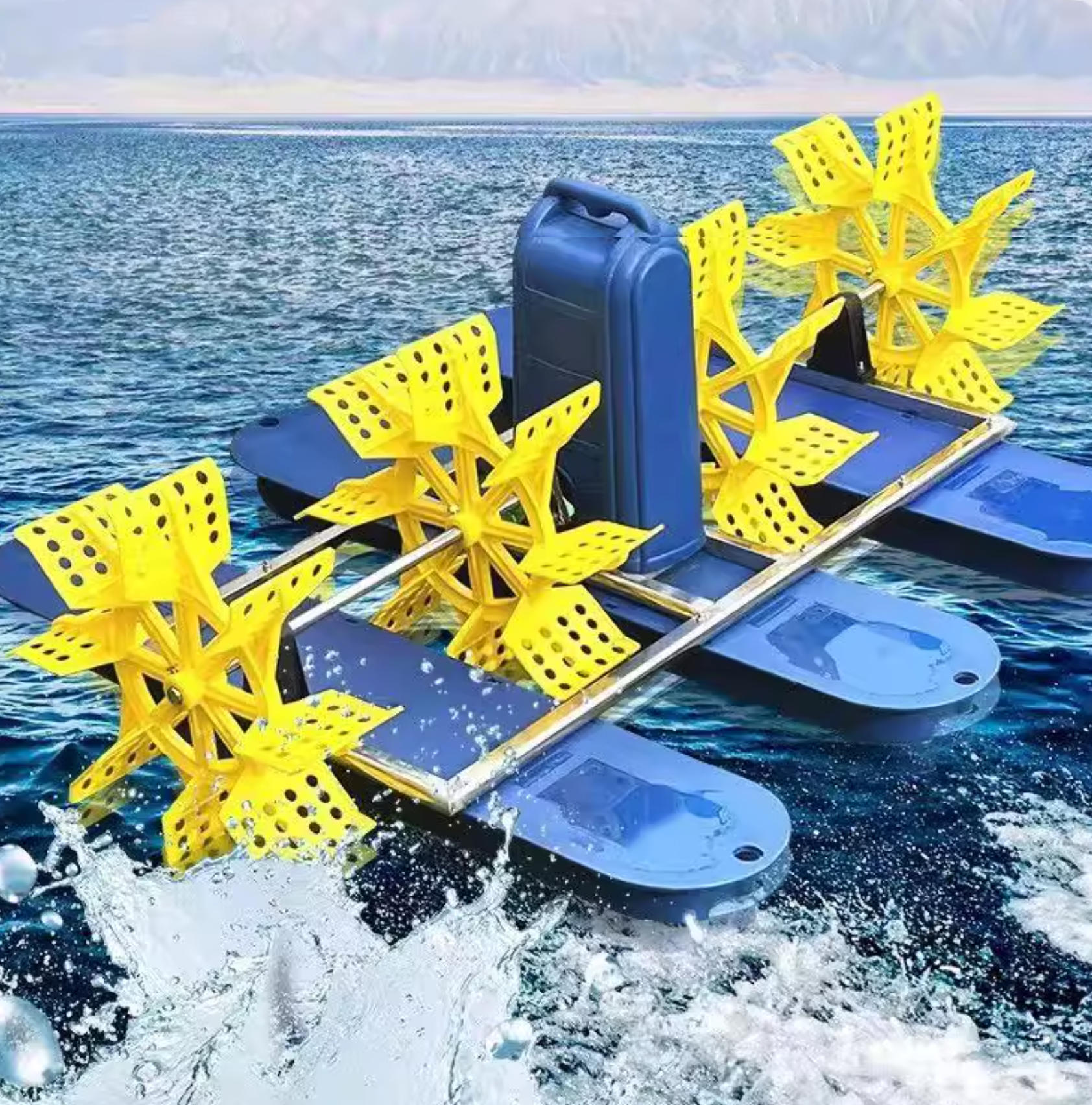 碧水清波，驅動(dòng)未來(lái)：南京藍寶石太陽(yáng)能水車(chē)曝氣機